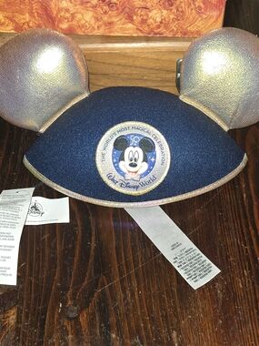 Disney Gold and Navy Ear Headband with Tag